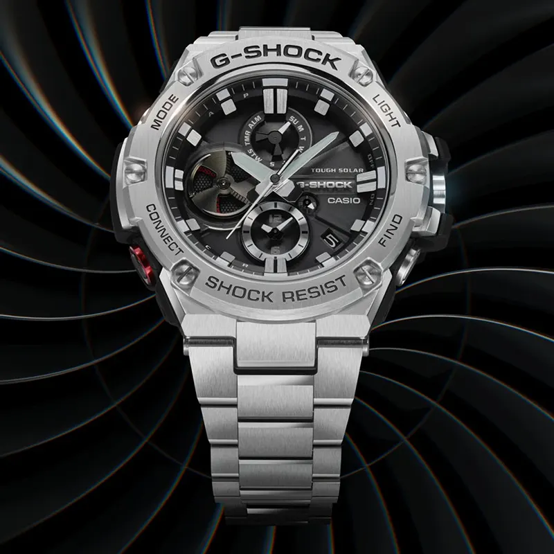 Casio G-Shock Tought Solar Power Black Dial Men's Watch- GST-B100D-1A